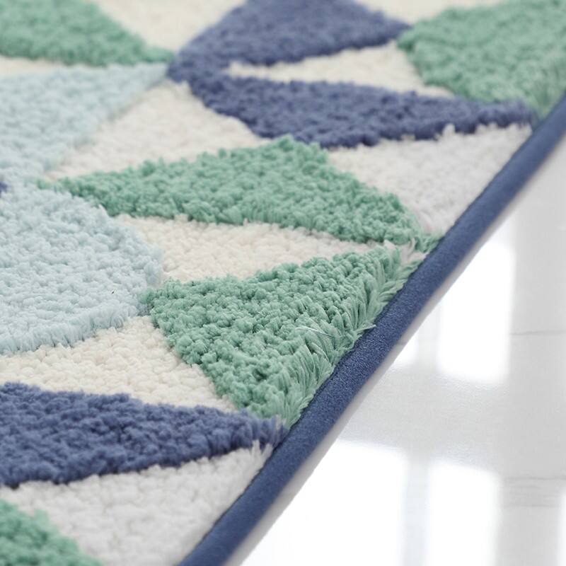 Geometric Microfiber Tufted Bath Mats (Rugs) factory