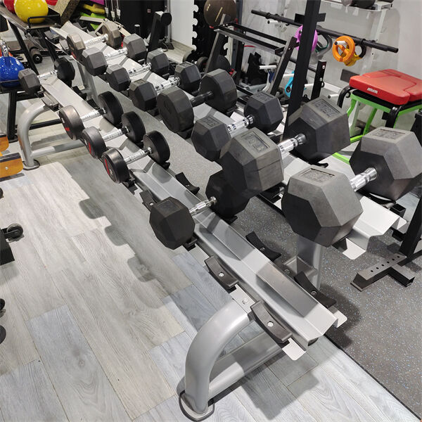 Upgrade your home gym with a sleek and durable dumbbell weight rack.