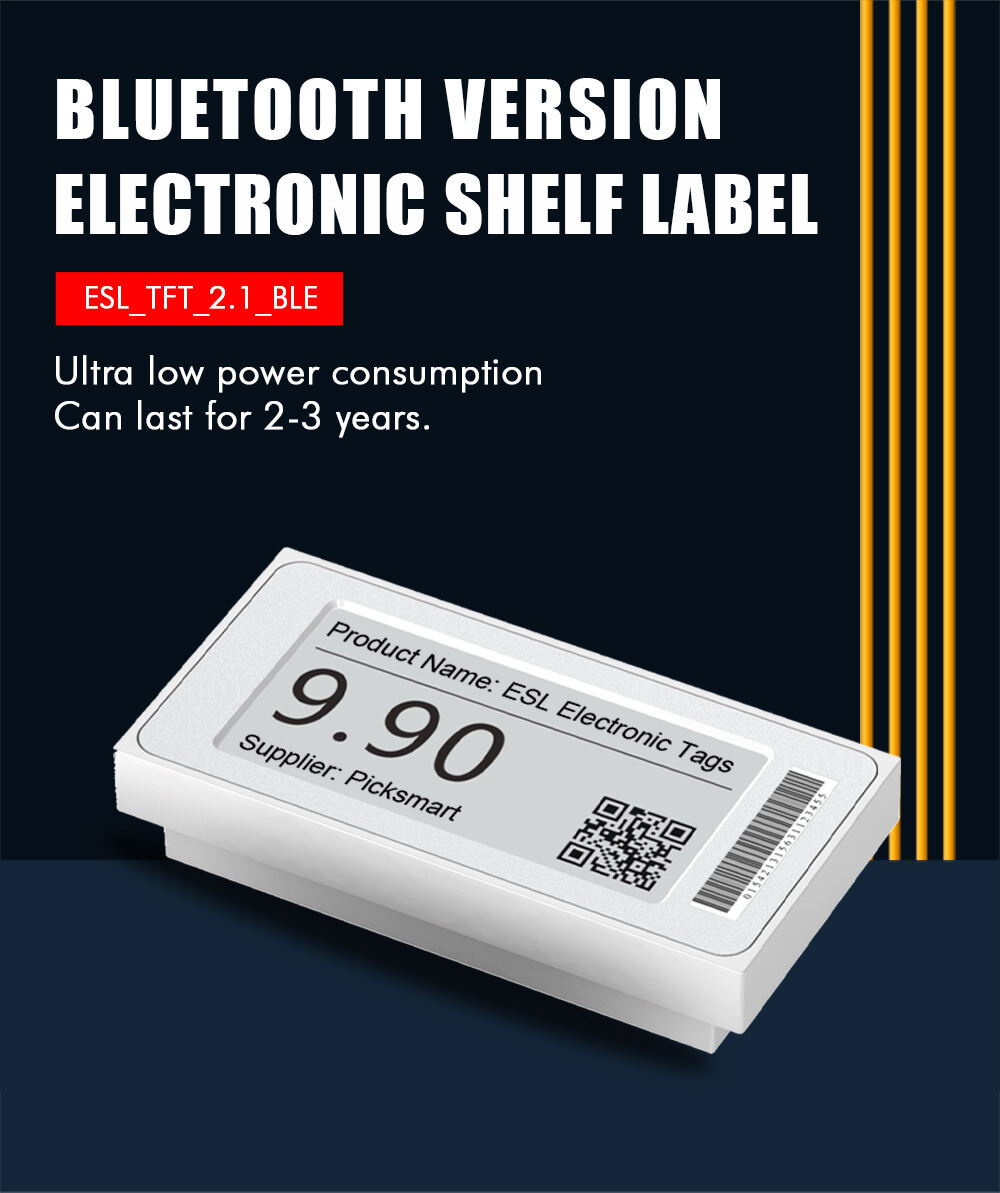 Picksmart 2.13 inch HD TFT technology esl 2.13 supermarket electronic shelf label e-ink epaper digital price tags factory