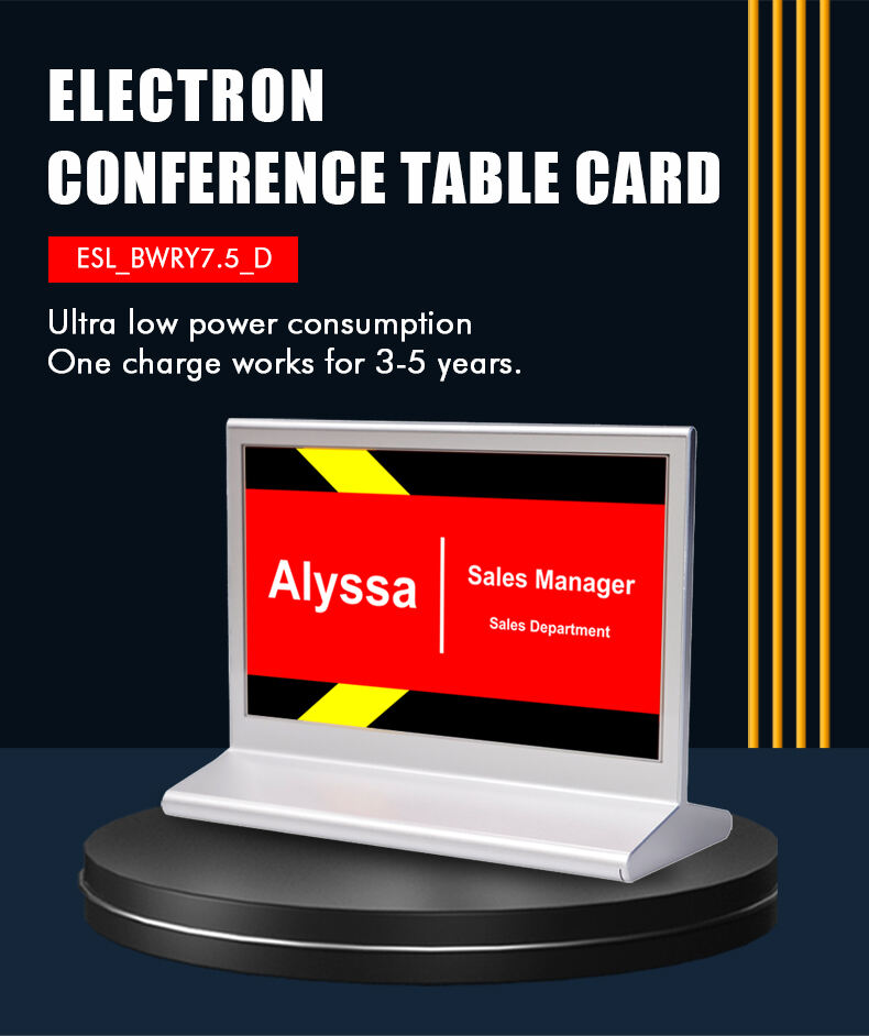 Double-Side 7.5 inch 4-Colors ESL E-ink Epaper Digital Conference Display Card Office Signages supplier