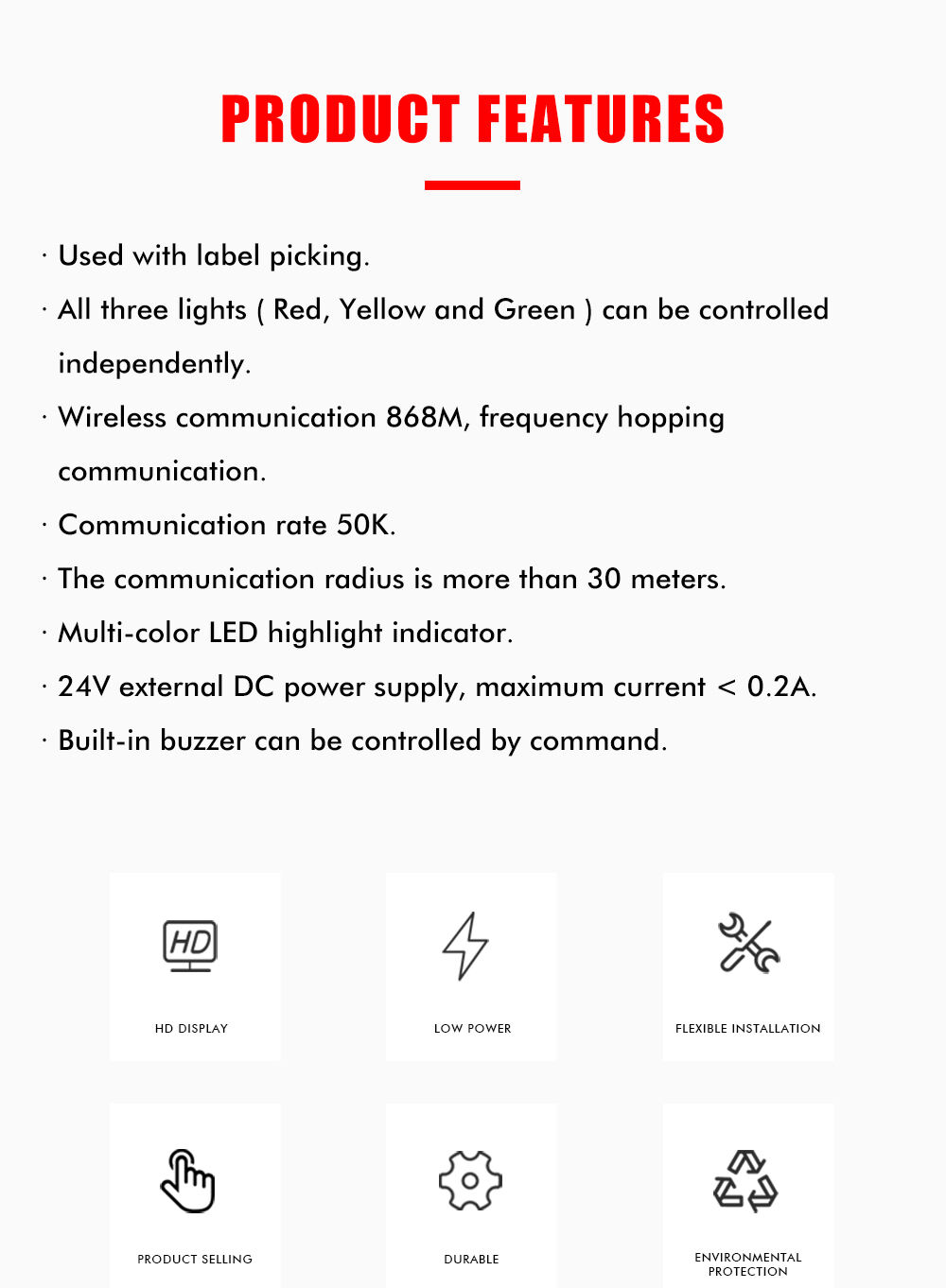 PICKSMART High quality smart Picking to light remind tunnel lights Wireless ptl V9 manufacture