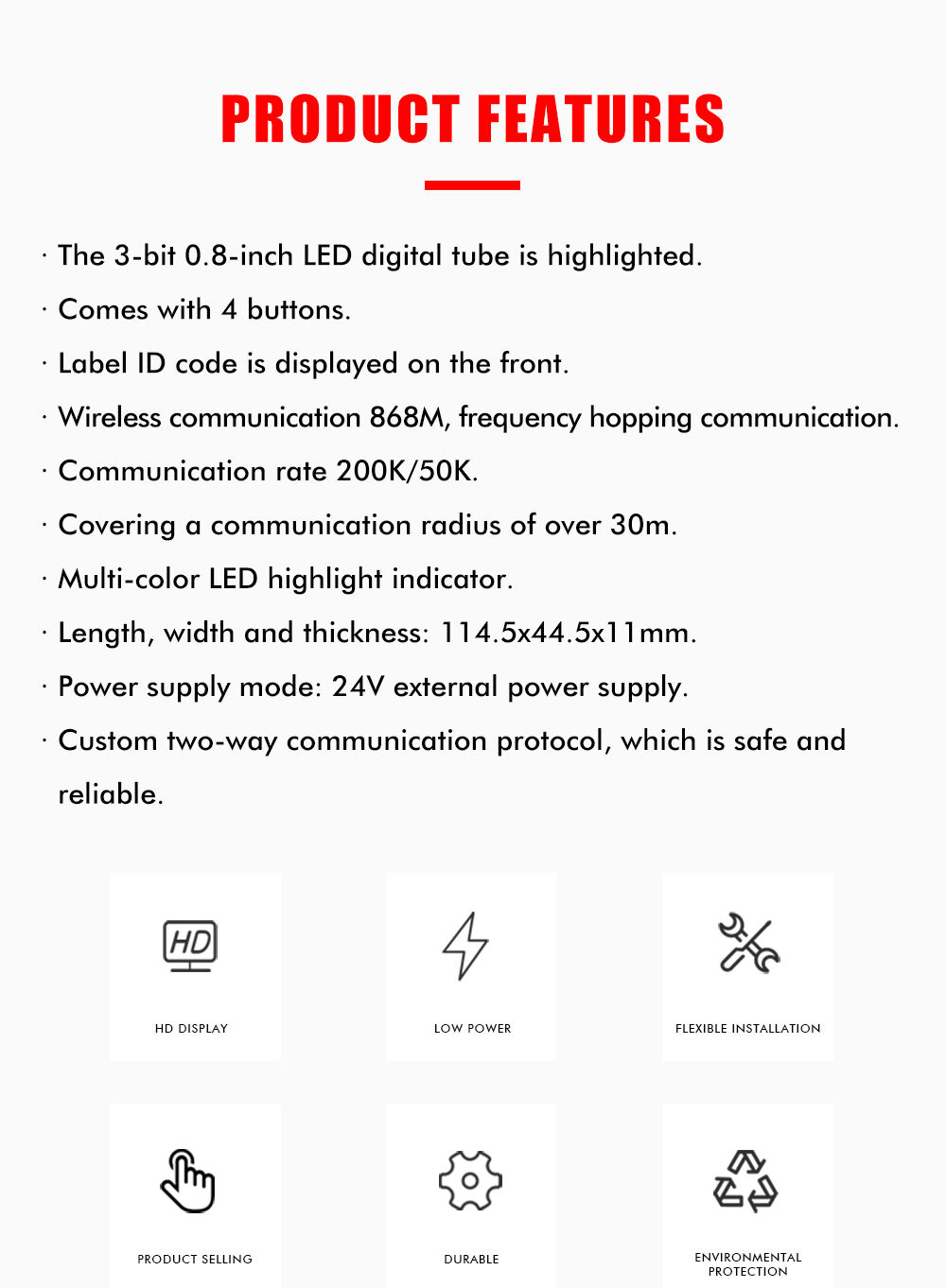 V10 Factory Sale Smart PTL Warehouse Electronic Shelf Label Smart Digital Pick To light put wall ESL System factory