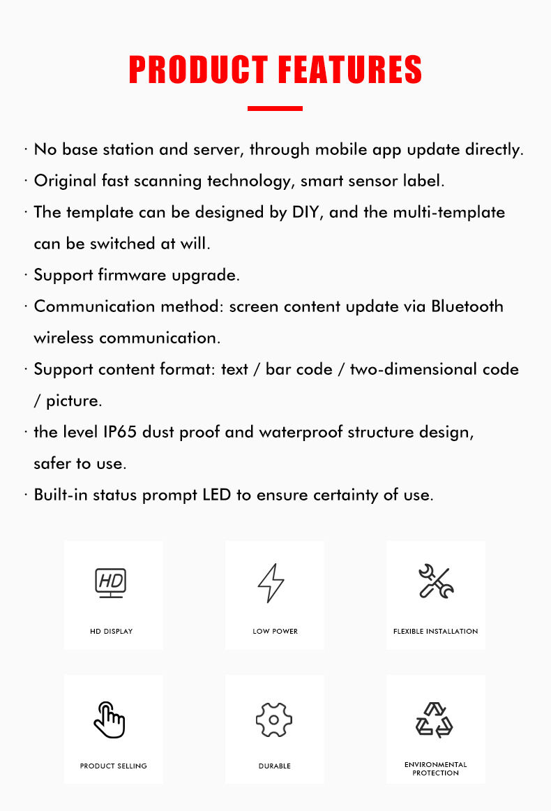 Cheapest BLE ESL 7.5 inch Electronic Shelf Label E-ink Epaper Digital Price Tags for Retail Store manufacture