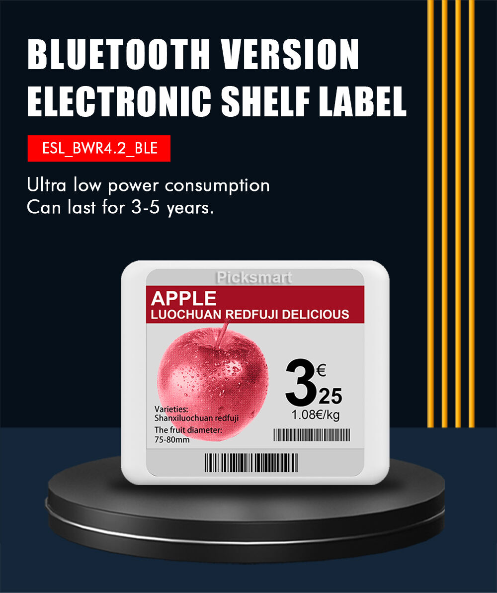 E ink Shelf Label ESL 4.2 Electronic Label Shelf Price Tag Digital Price Labels Mobile APP BLE5.0 manufacture