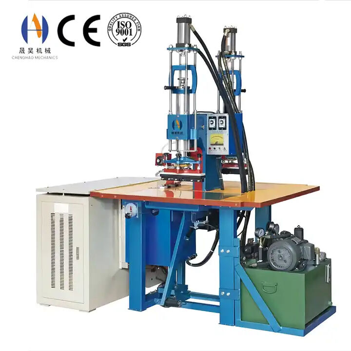 High frequency double head oil pressure leather embossing machine