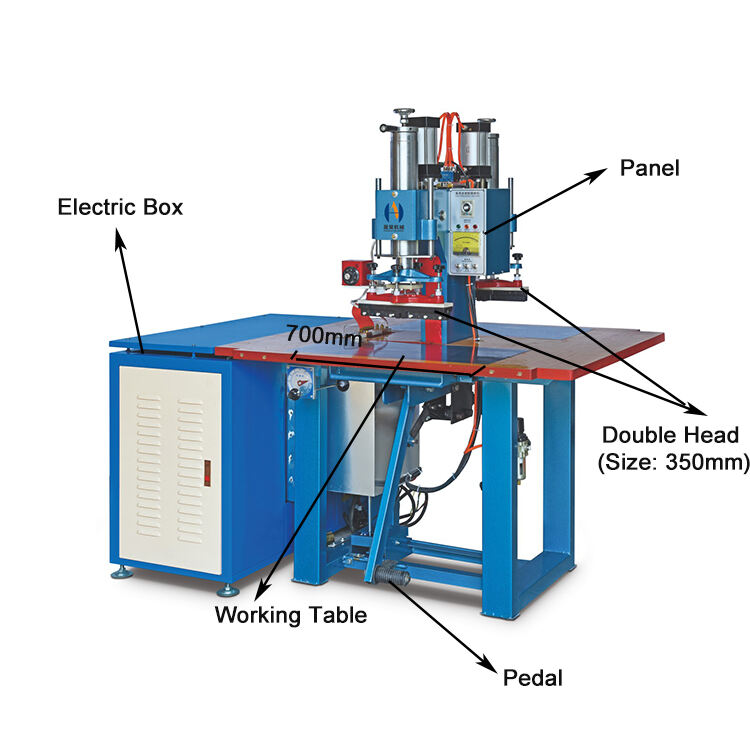 High frequency double head ceiling soft film welding machine