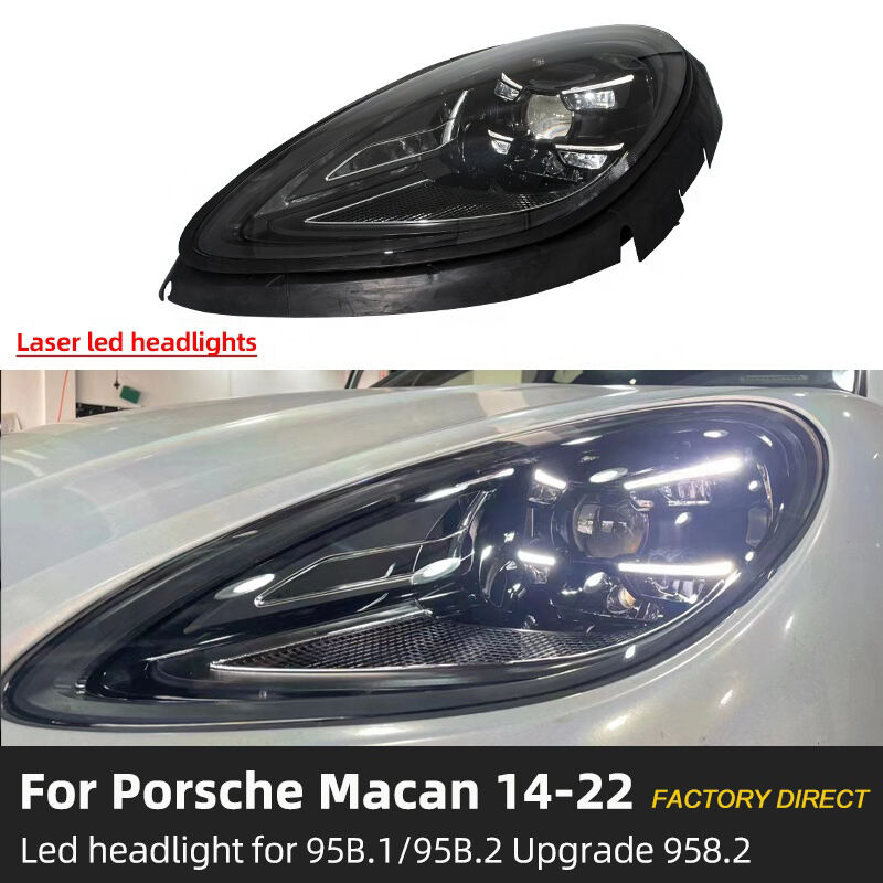 Car LED headlights for Porsche Macan 2014-2022 upgrade Plug and Play Matrix led laser day running lights manufacture