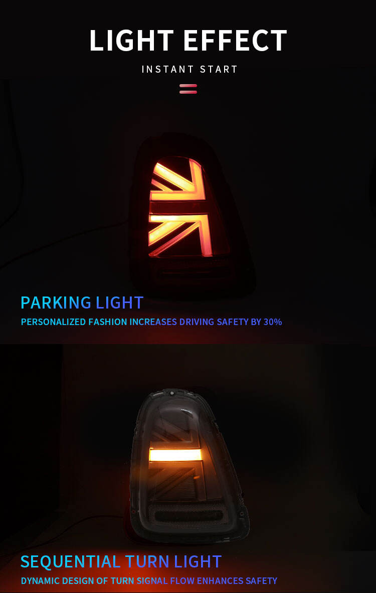 Led Taillights Assembly for BMW Mini Cooper R56 R57 R58 R59 2007-2010 Rear Lamp DRL Fog Taillights Plug and Play details