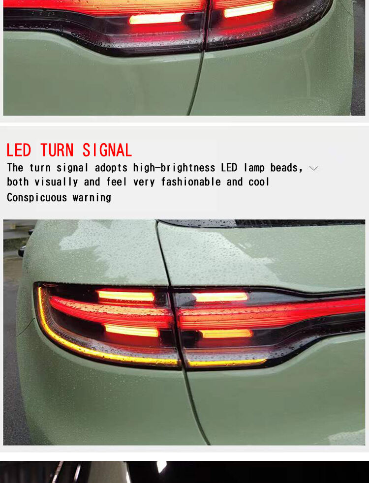 2014-2017 Upgrade 2021 style through LED taillights for macan tail light For Porsche macan rear light factory