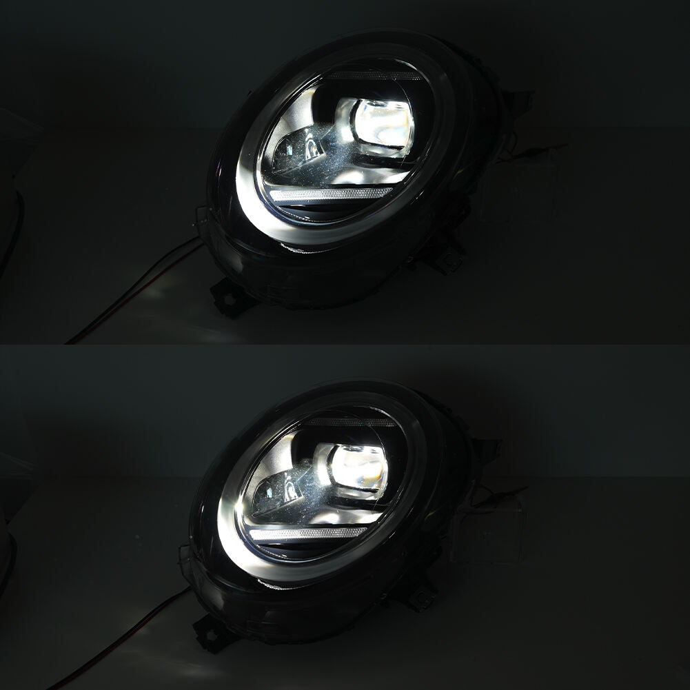 Modified upgrade colorful gradient LED headlights daily running lights for BMW Mini Cooper F56 head lamp head light 2013-2018 details