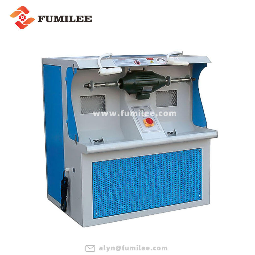 FC-317A Dust Collector Attached Dual Headed Headed Inorganic Polishing Machine