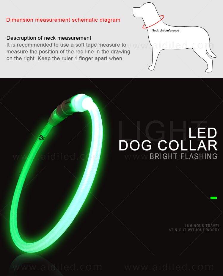 AIDI-C1 LED dog collar details