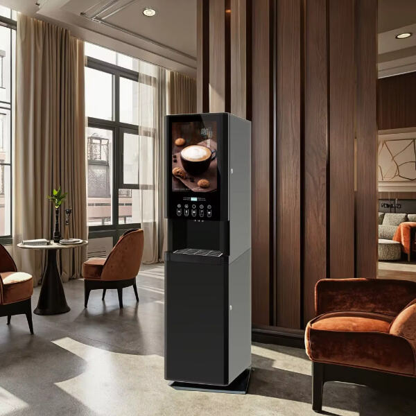 Nasz automat z kawą został zaprojektowany tak, aby być elegancki, łatwy w obsłudze i niezawodny dla wszystkich Twoich potrzeb kawowych.