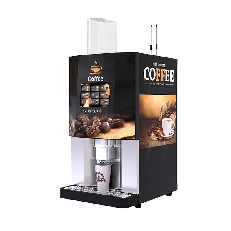 Fully automatic coin desktop coffe commercial intelligent freshly ground coffee vending machine