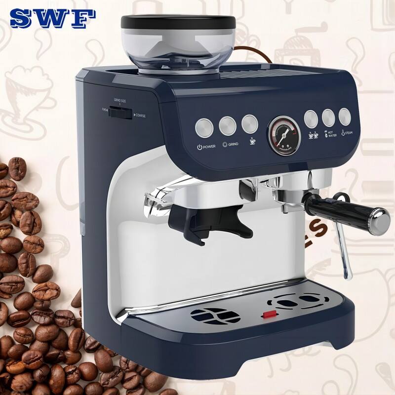 Home 19Bar Semi Automatic Espresso Cafe Machines professional Commercial Express Espresso Coffee Machine with Grinder