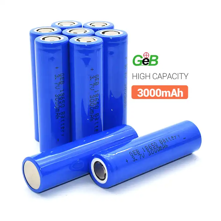 GEB Wholesale 18650 Cell battery 3.7v 3000mah Lithium Rechargeable18650 Li ion Battery