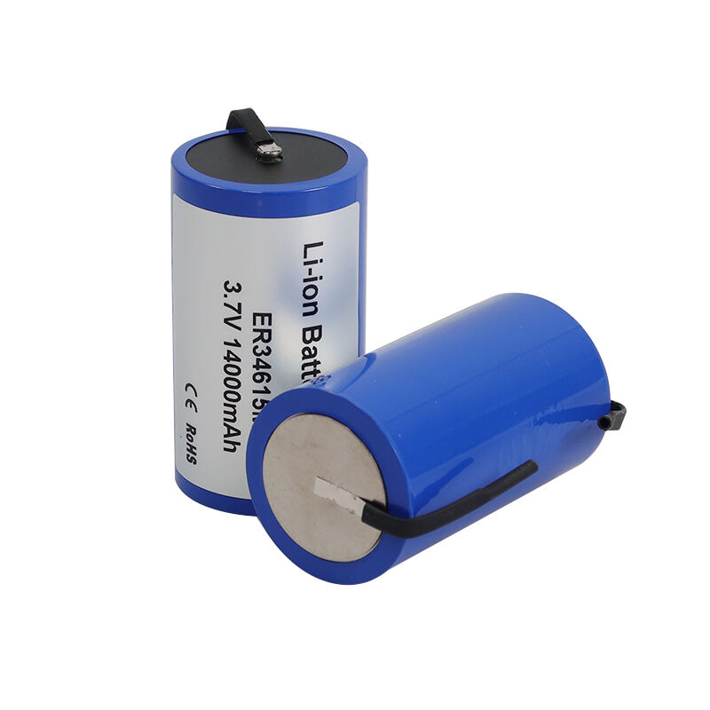 d taille haute puissance de tirage er34615m 3.6v 19ah 19000mah li-socl2 batterie primaire non rechargeable à ions lithium pour le compteur d'eau d'électricité