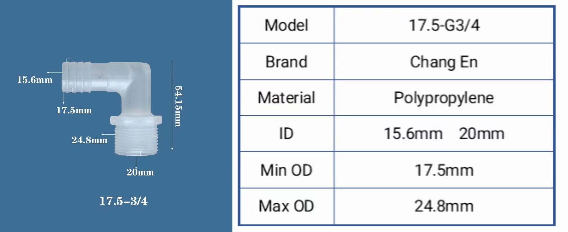 Chang En  threaded joint Pagoda faucet PP material Hose connector supplier