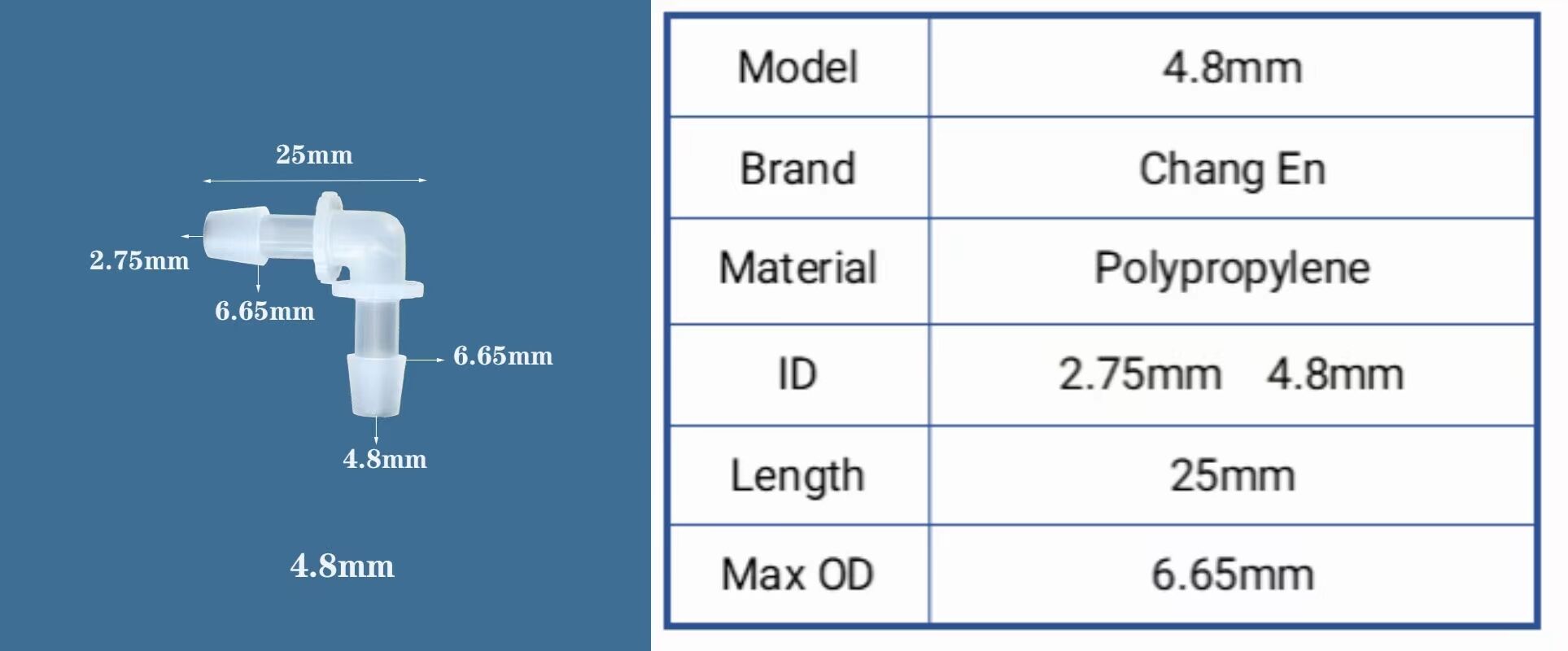 Changen angle head Right angle elbow hose connector Food grade bending supplier