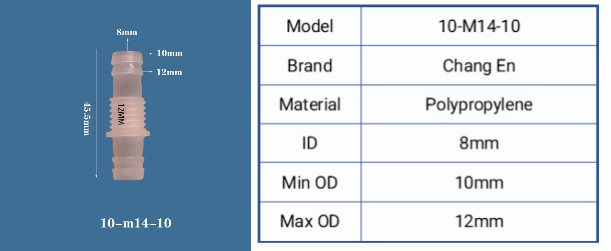 Chang En Straight connector Fixed threaded straight joint Straight hose plug manufacture