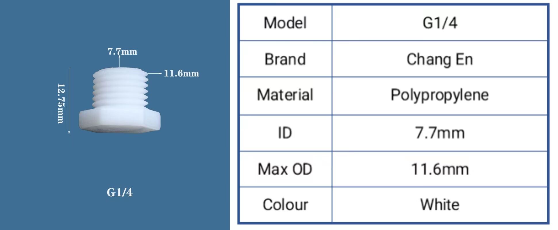 Threaded fixed waterproof plug Hose blockage Food grade corrosion-resistant joints factory