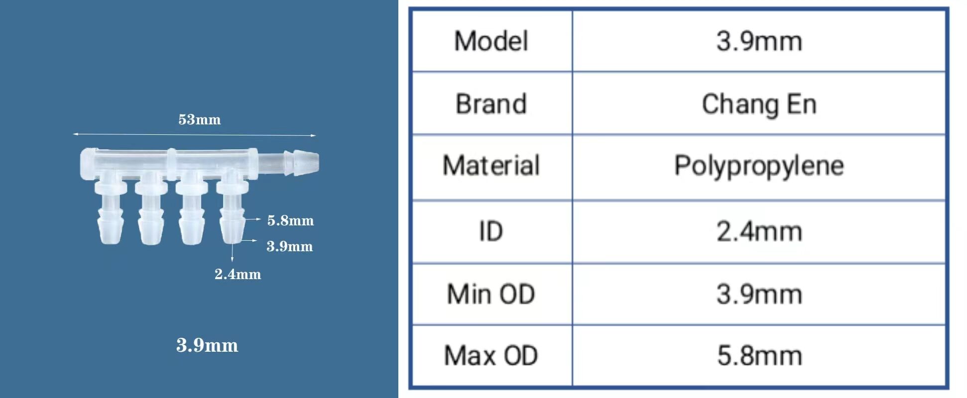 Five-Way Garden Hose Connector Distribution Pipe Fitting Pagoda Barb Equal Divider Fish Tank PP Connector details