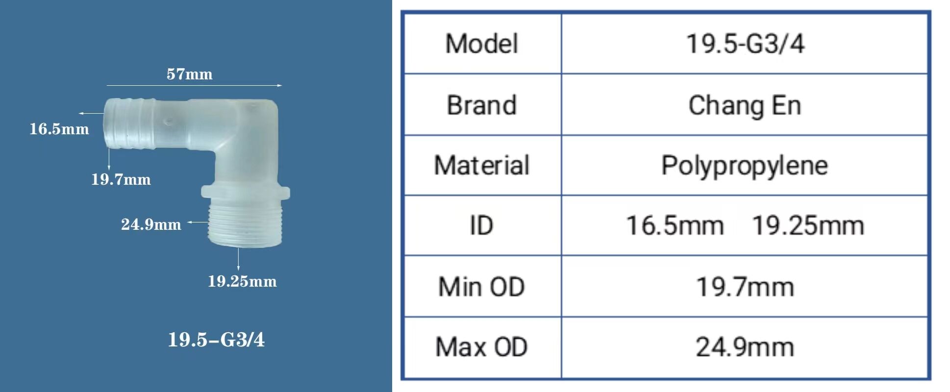 Chang En  threaded joint Pagoda faucet PP material Hose connector supplier