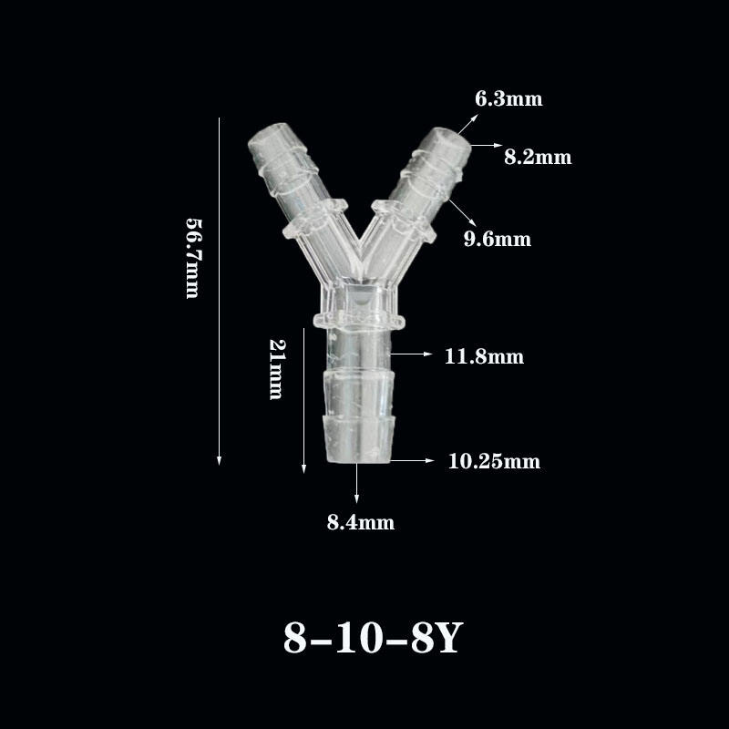 Plastic reducing tee Pagoda water nozzle joint Y-shaped tee reducer 3 Way Y Type Hose Connector details