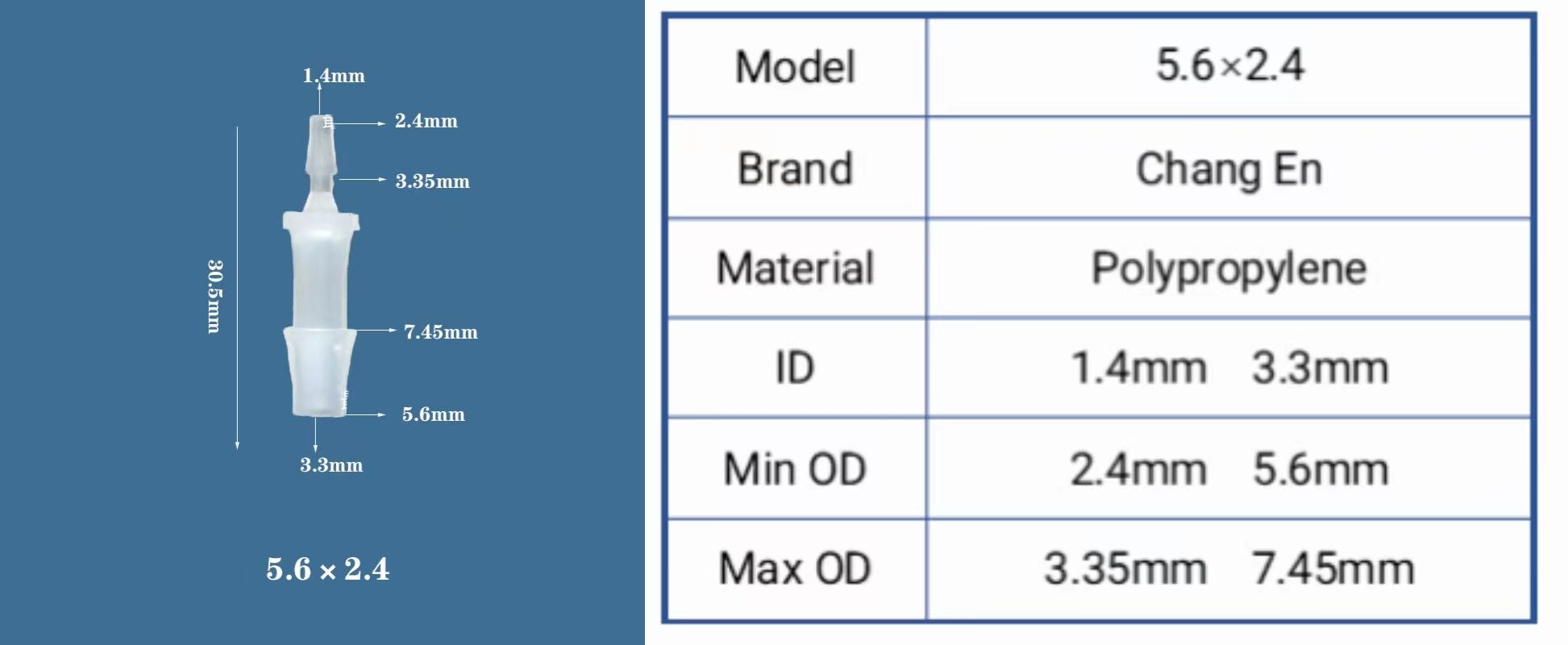 Chang En Variable diameter plastic straight water nozzle joint Flexible joint manufacture