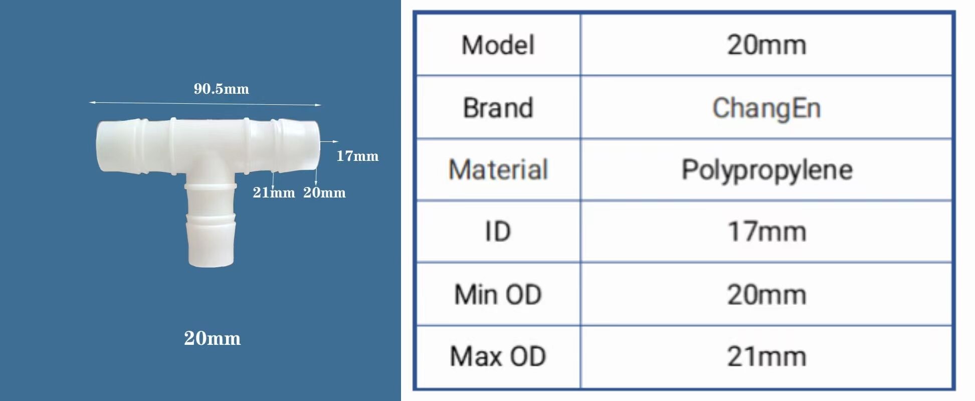 9/16" inches Medical 3 Ways Equal Reducer Tubing Barb Tee Joint Plastic Small Barbed Tube T Pipe Fittings factory