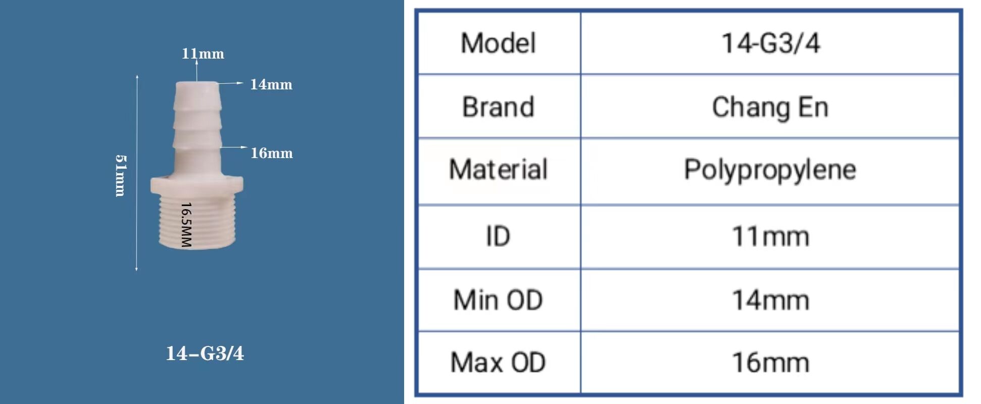 G1/2 Threaded English Screw Plastic PP Male Pagoda Quick Connect Fitting Polypropylene Straight Connector supplier