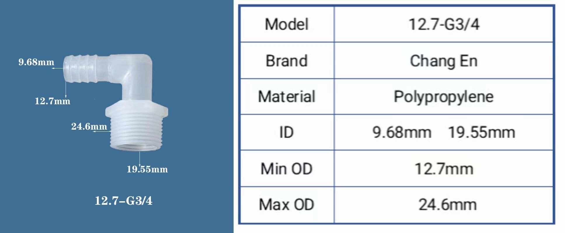 Chang En  threaded joint Pagoda faucet PP material Hose connector manufacture