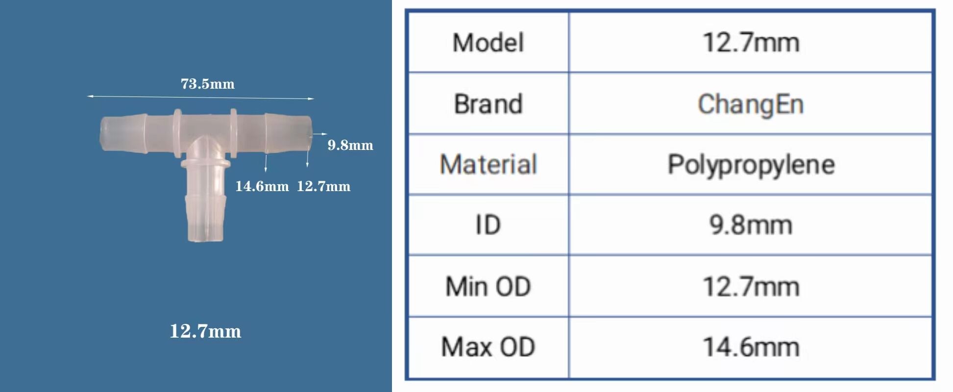 T-shaped 3 Way Silicone Hose Barb Equal Reducer T Connector Plastic Small PP Tee Tube Joint supplier