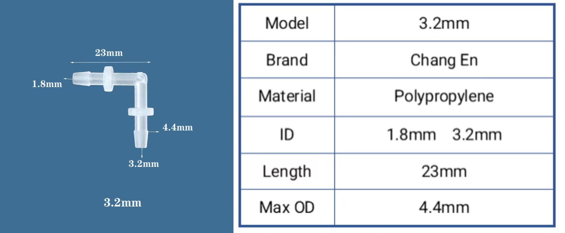 Changen angle head Right angle elbow hose connector Food grade bending manufacture