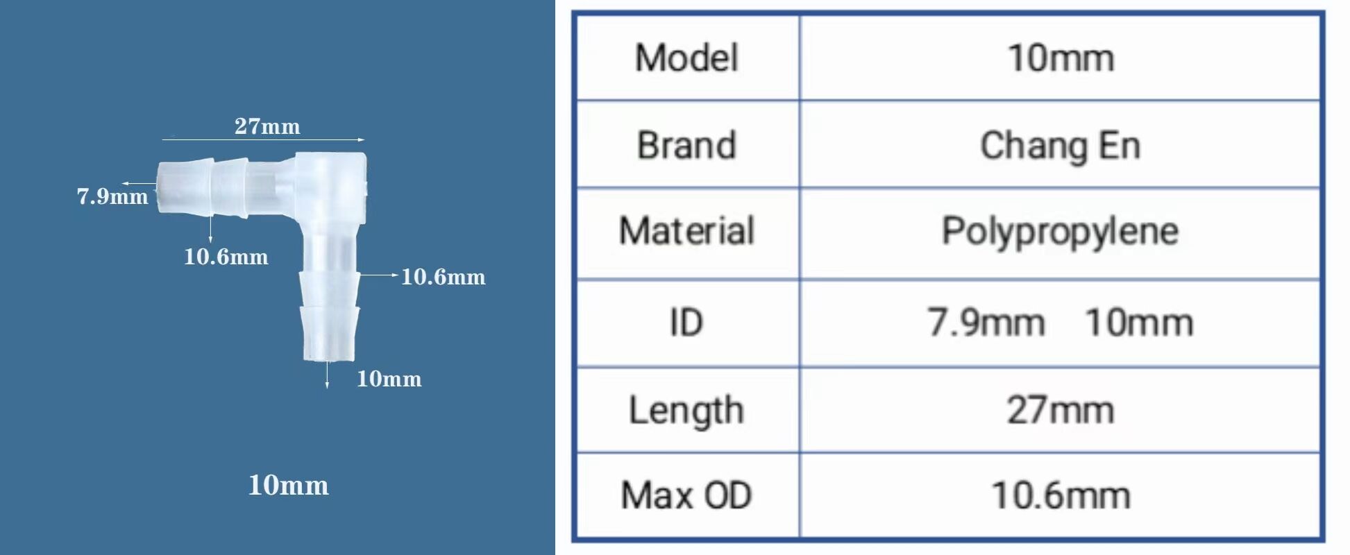 Changen angle head Right angle elbow hose connector Food grade bending supplier