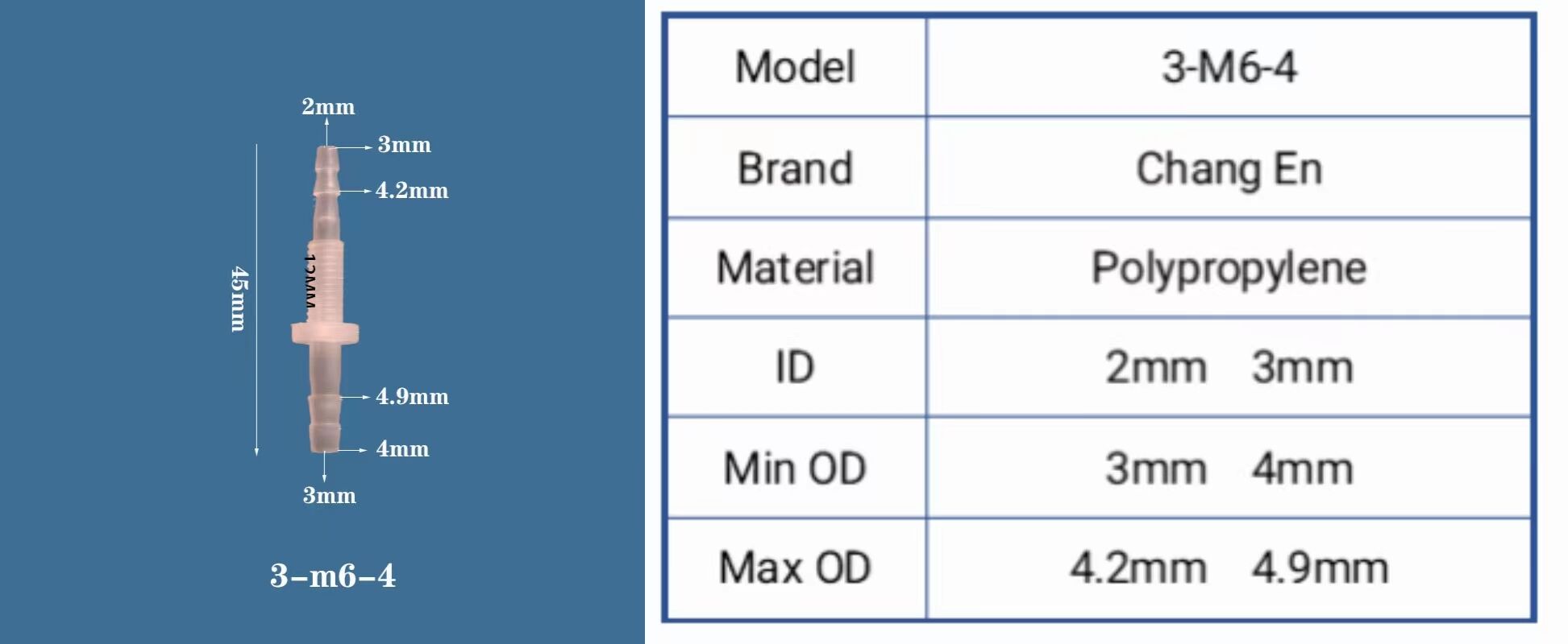 Chang En Straight connector Fixed threaded straight joint Straight hose plug supplier