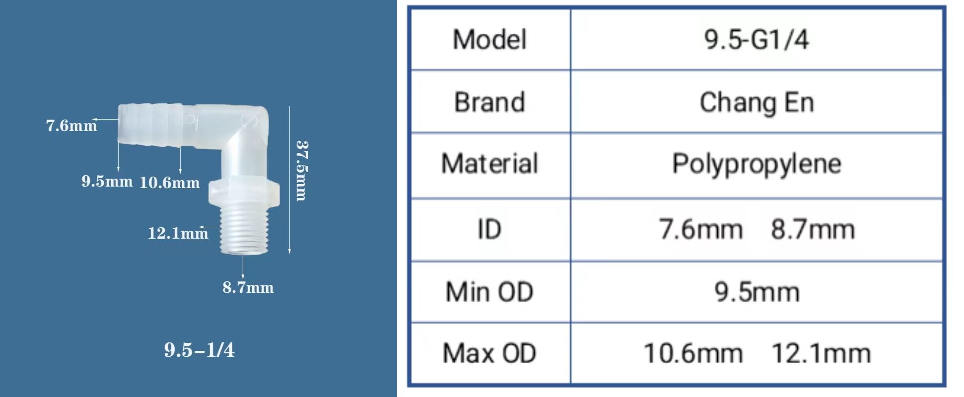 Plastic 1/8"NPT 1/4" male threaded Elbow With Hose tail Connector male thread Straight 90 Degree Elbow Pipe Fittings supplier