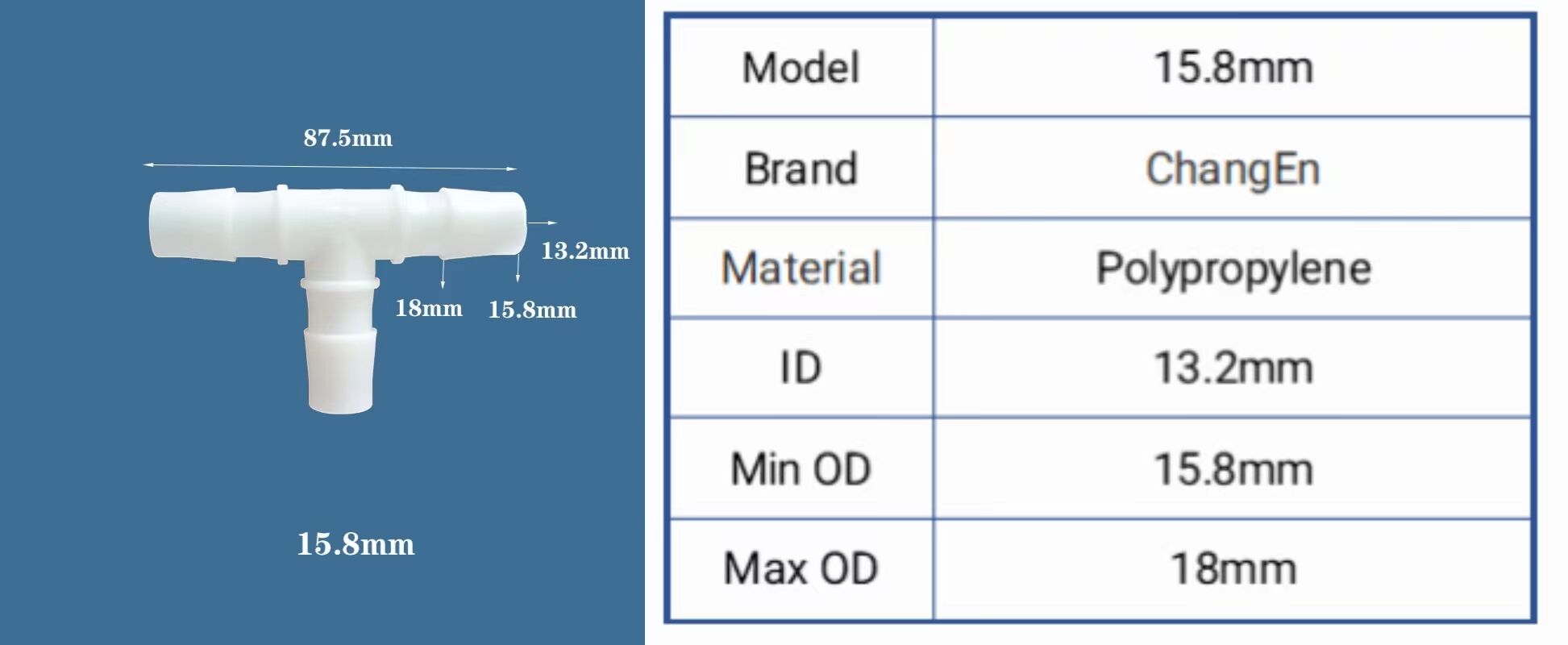 9/16" inches Medical 3 Ways Equal Reducer Tubing Barb Tee Joint Plastic Small Barbed Tube T Pipe Fittings supplier