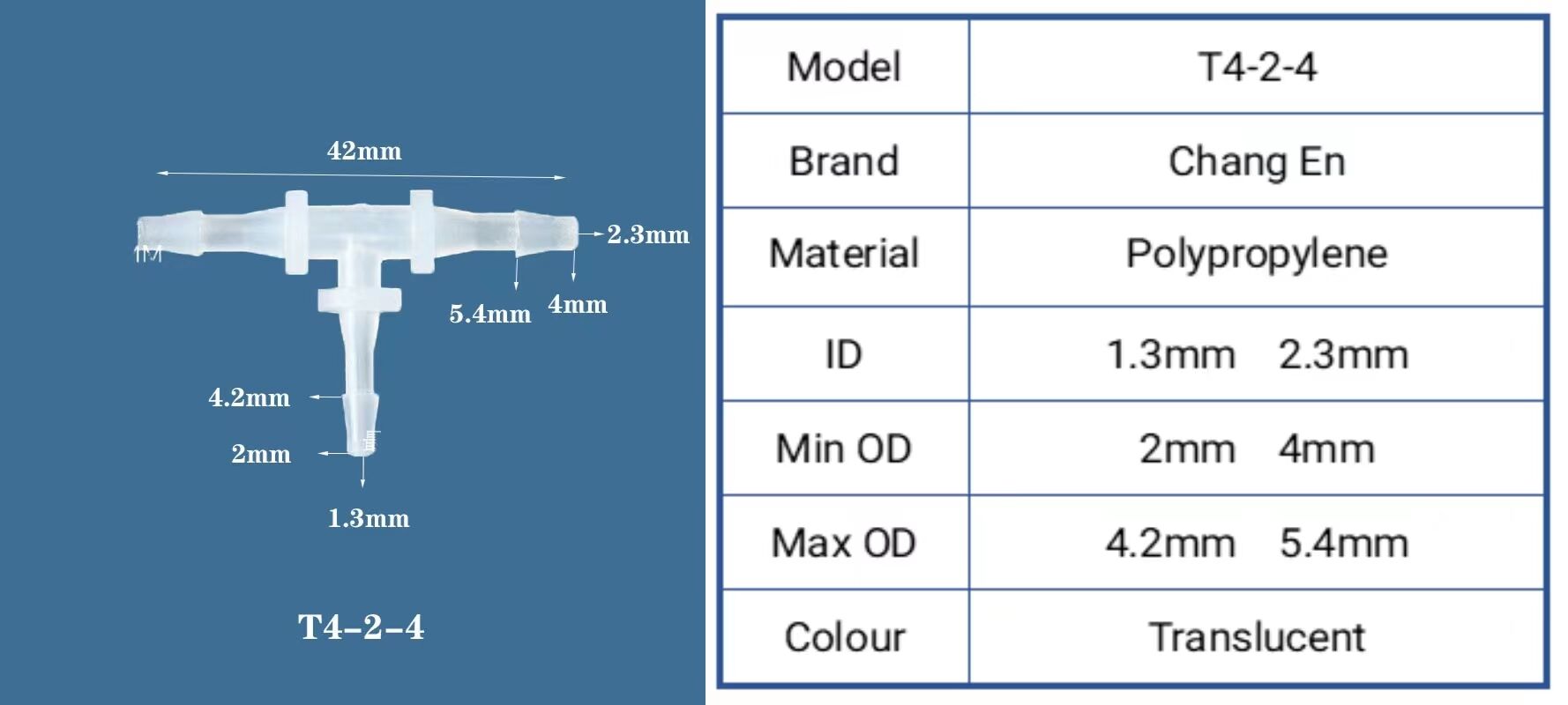 Chang En Medical 3 Ways Equal Reducer Tubing Barb Tee Joint Plastic Small Barbed Tube T Pipe Fittings manufacture