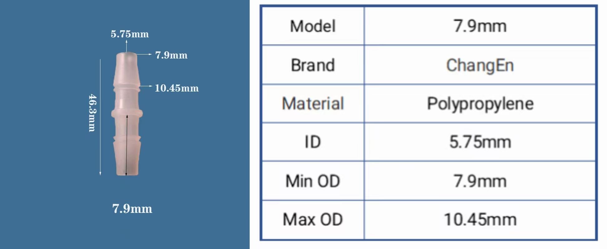 3/8inchesTransparent straight connector Hose pipe connector 0D 8mm plastic PP straight way joints through fittings manufacture