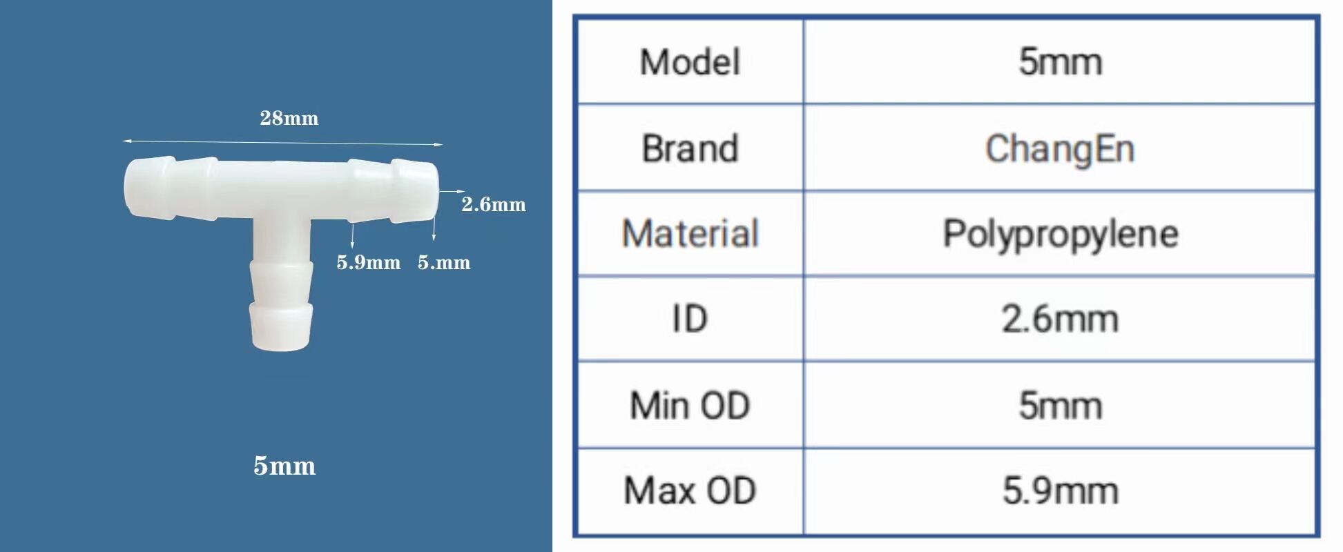 1/16" to 1/2" inches flow Control Components 3 Ways T-shaped Plastic Hose Barb Tee Reducer Fittings details