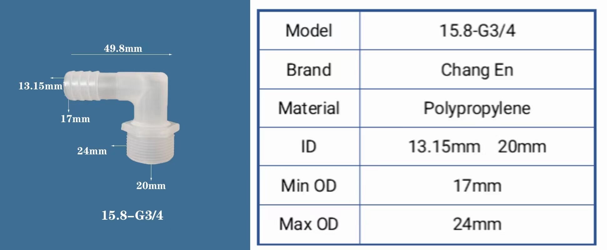 Chang En  threaded joint Pagoda faucet PP material Hose connector supplier