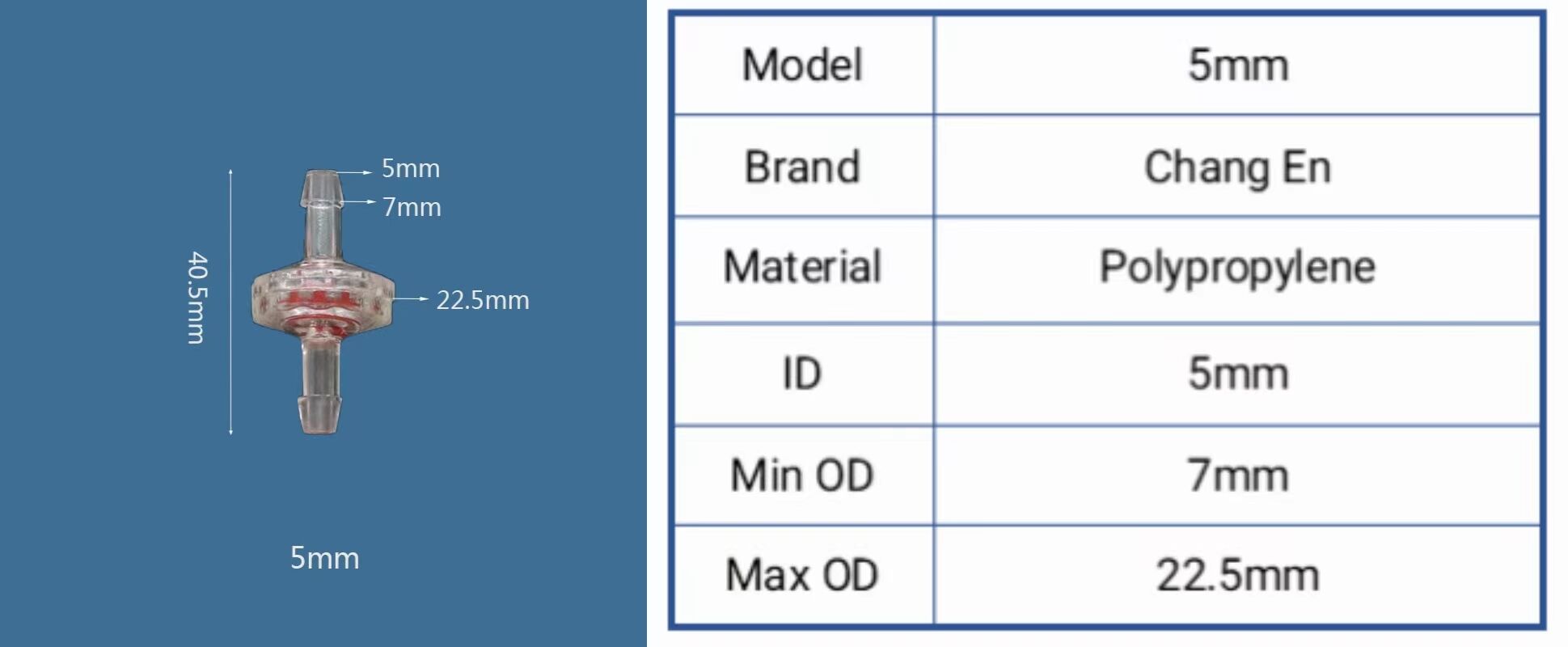 Chang En 4mm water engine small mini one way plastic diaphragm check valve manufacture