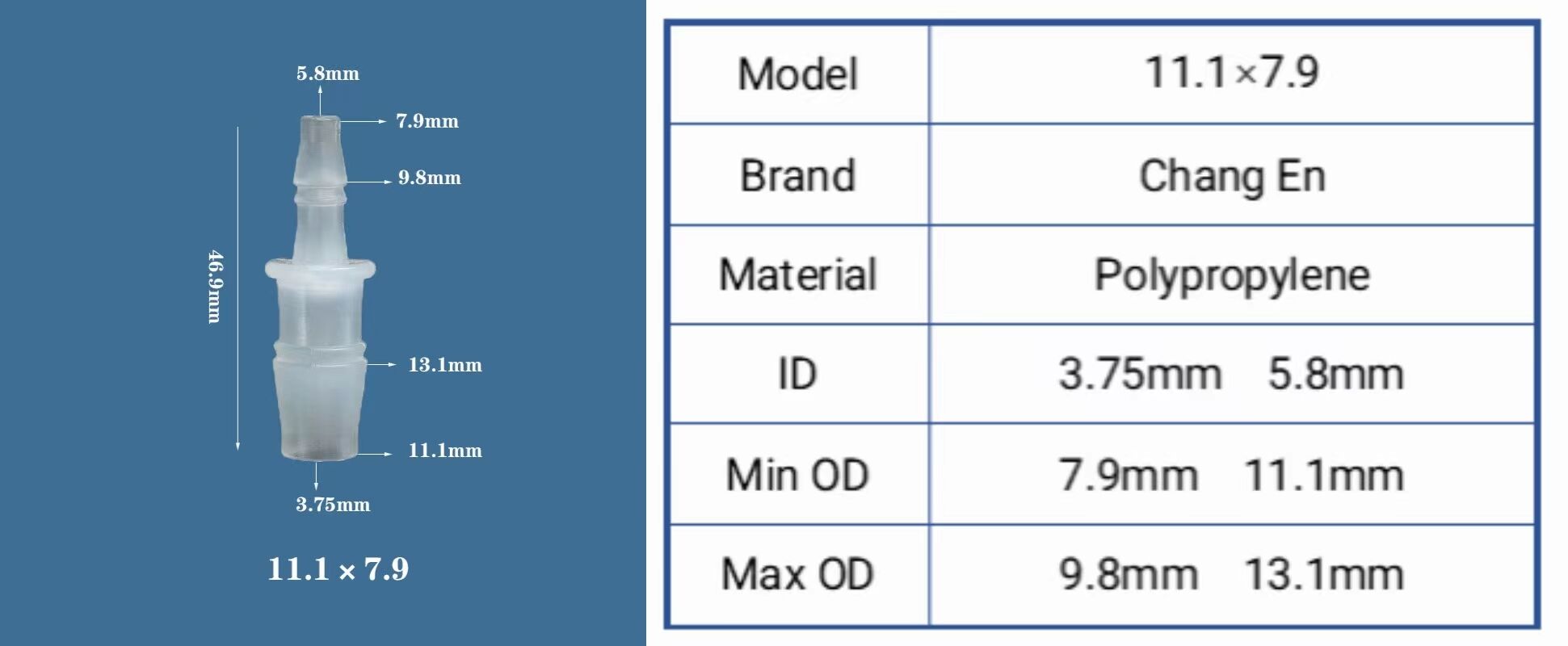 Chang En Variable diameter plastic straight water nozzle joint Flexible joint manufacture