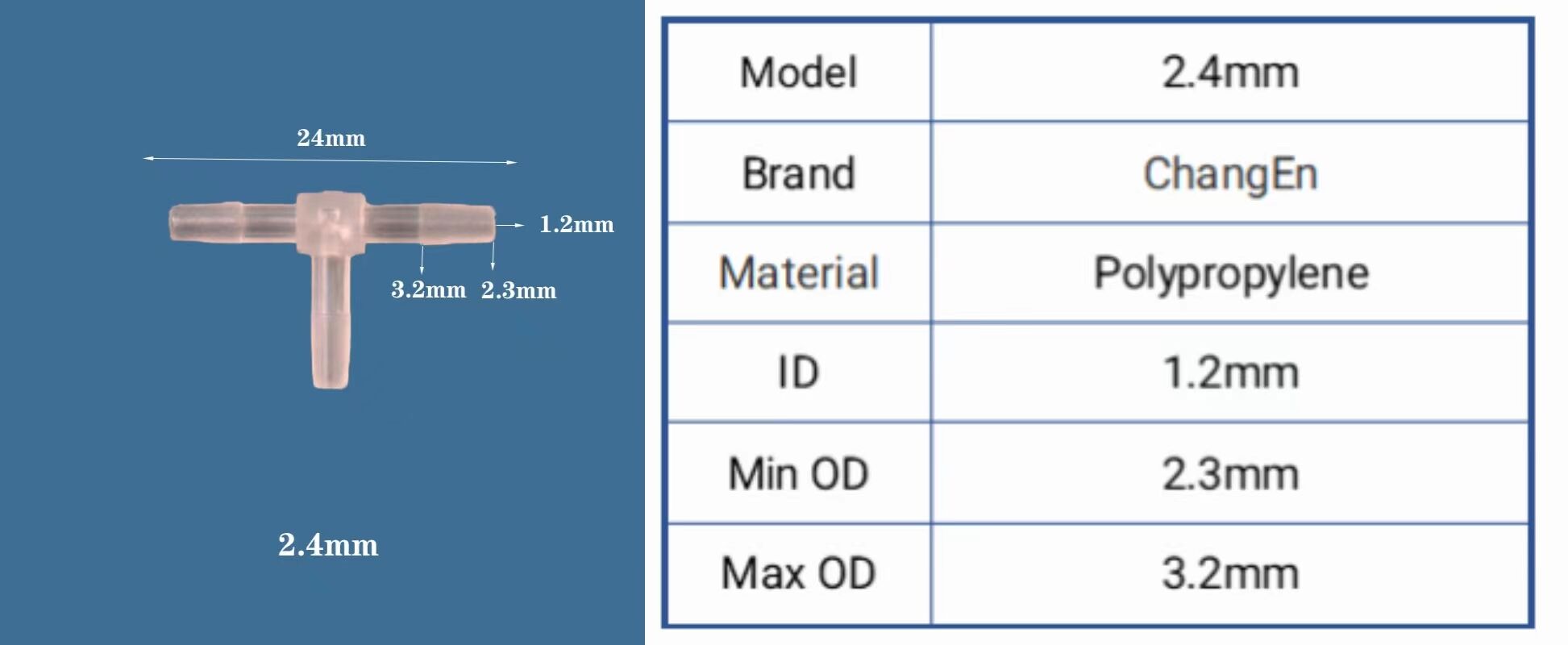 T-shaped 3 Way Connector Silicone Hose Barb Equal Plastic PP Tee Tube joint fittings factory