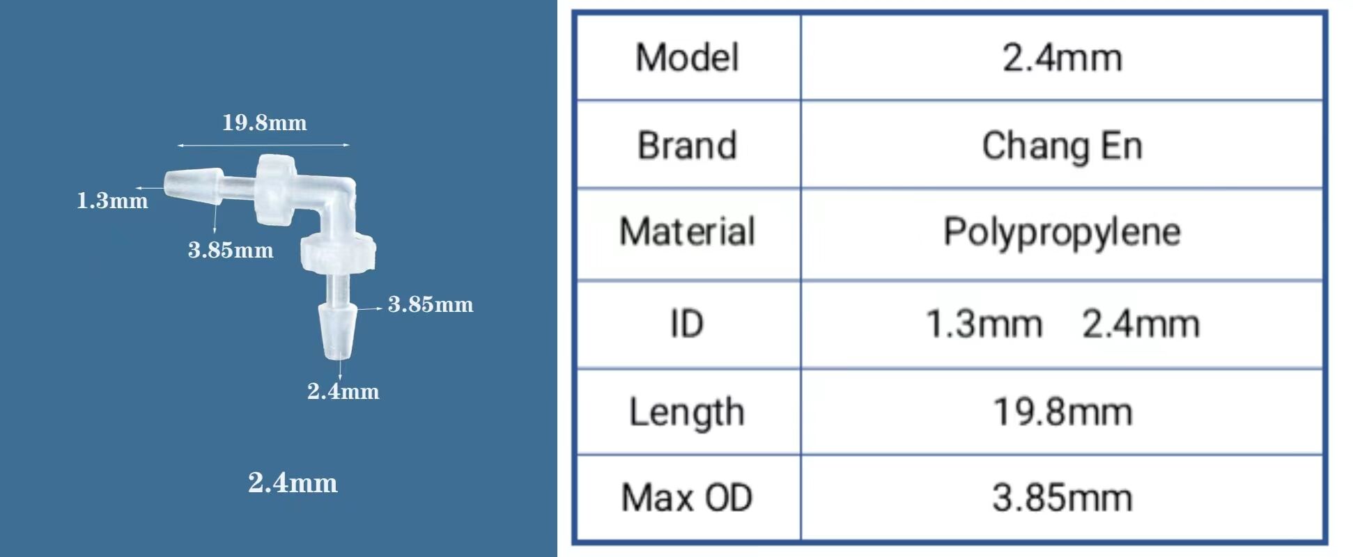 Changen angle head Right angle elbow hose connector Food grade bending supplier