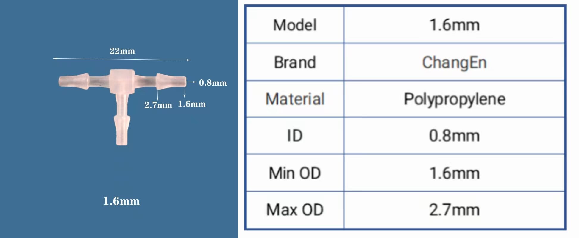 T-shaped 3 Way Silicone Hose Barb Equal Reducer T Connector Plastic Small PP Tee Tube Joint factory