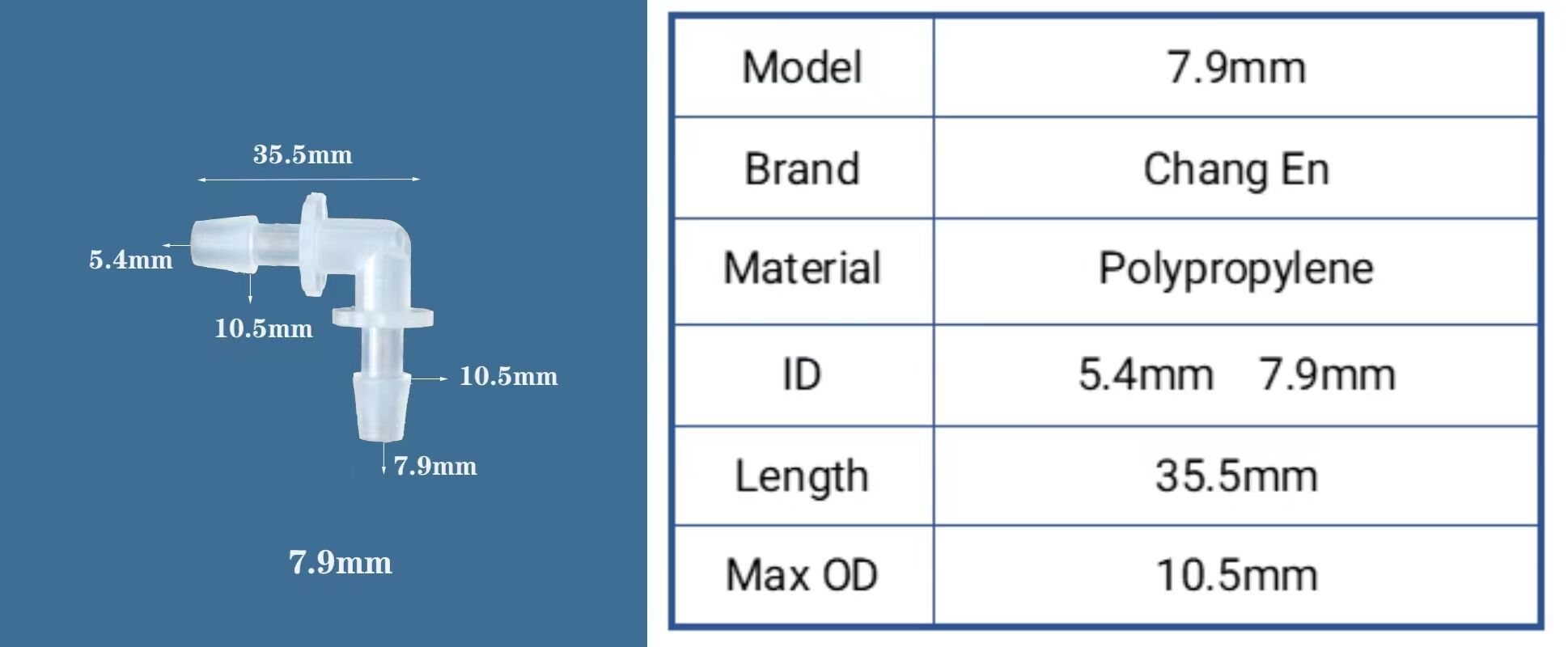 Changen angle head Right angle elbow hose connector Food grade bending supplier