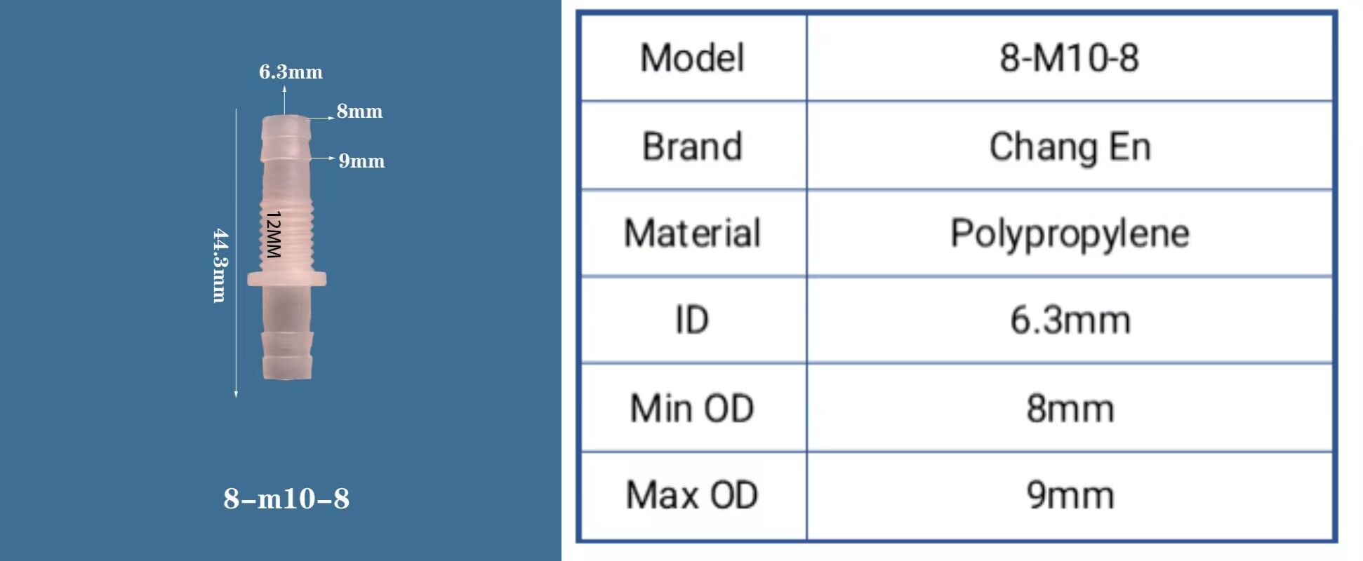 Chang En Straight connector Fixed threaded straight joint Straight hose plug manufacture