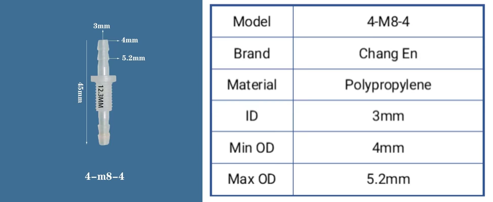 Chang En Straight connector Fixed threaded straight joint Straight hose plug supplier